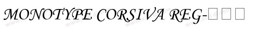 Monotype Corsiva Reg字体转换